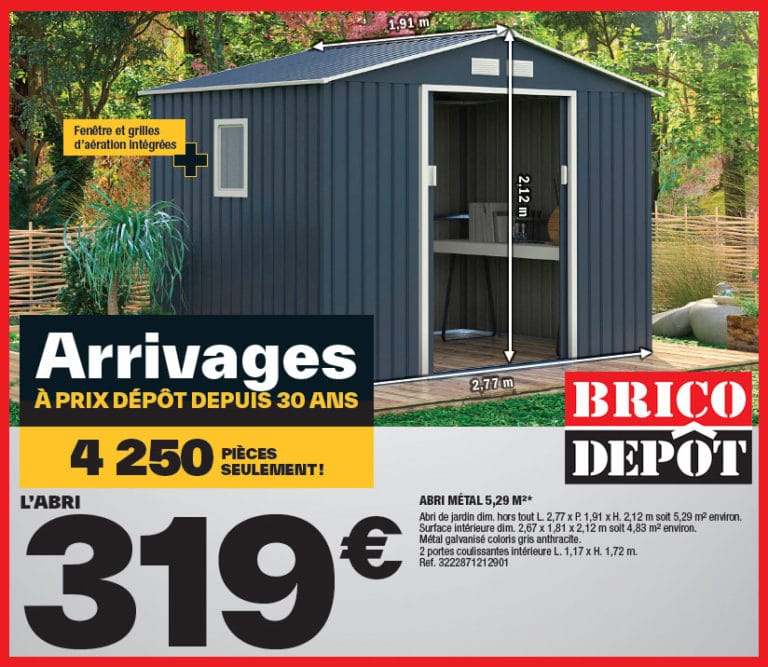 Abri de jardin Brico Depot ⋆ Catalogues et arrivages Brico Depot 2023